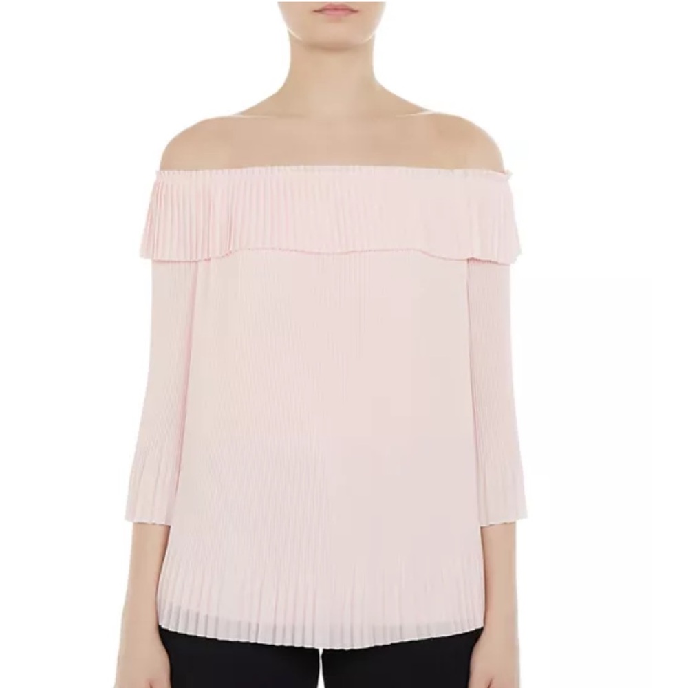 Ted Baker London Perrey Off-the-Shoulder Pleated Top